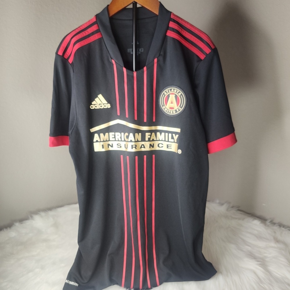Adidas Atlanta United FC 2021 Soccer Jersey Prime Green Black & Red Men's Medium